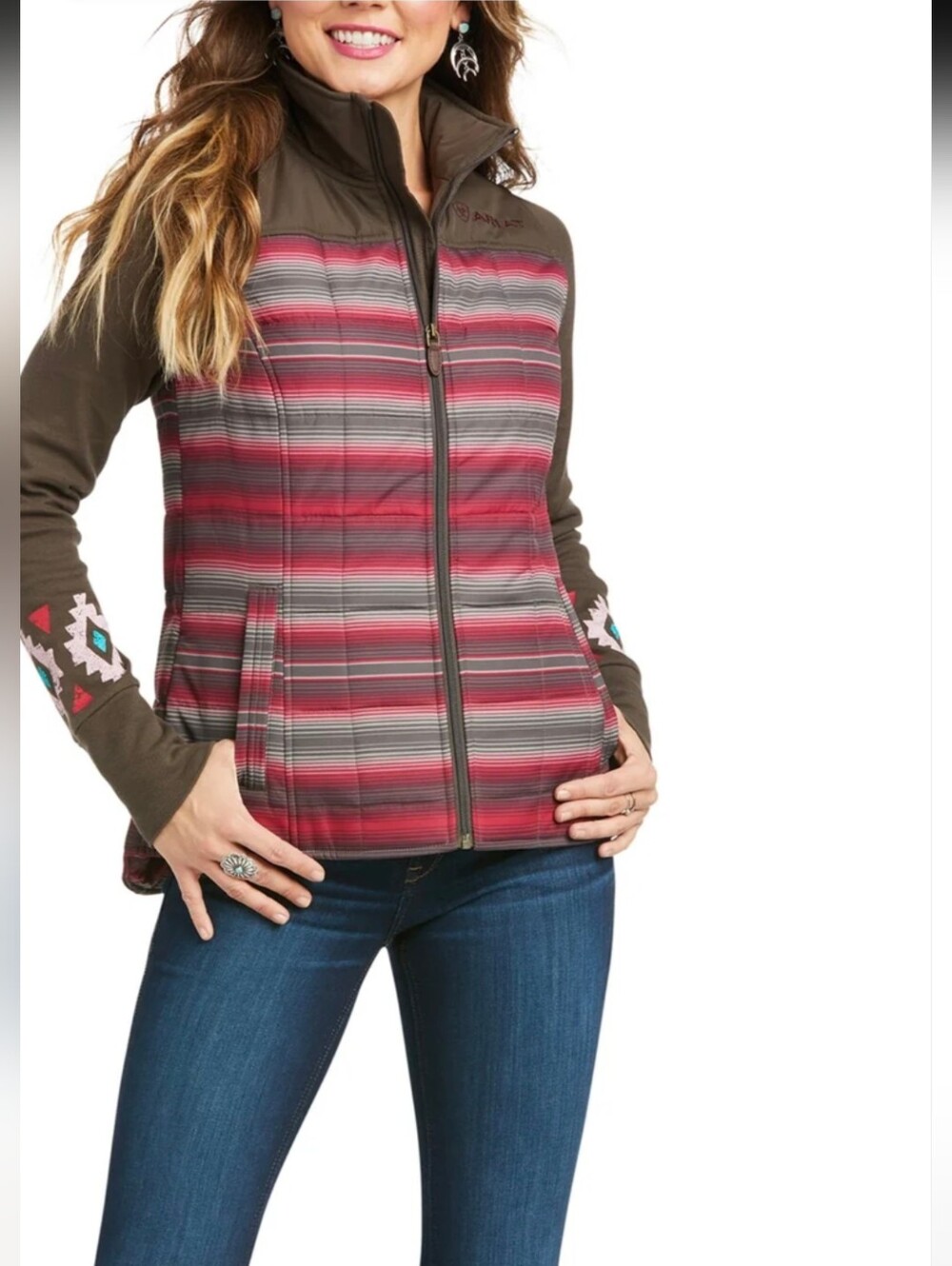 Ariat Ladies REAL Crius Serape Concealed Carry Full Zip Vest Size L